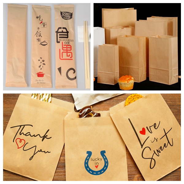  100% Wood Pulp Brown Kraft Paper 70gsm 80gsm For Snack Packaging Bag