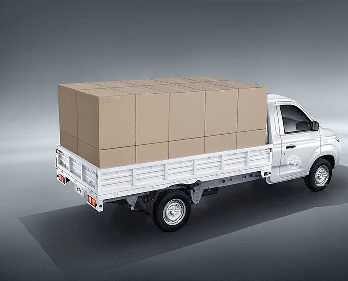 DFAC 1.5T 4X2 Flat Container Van Electric Cargo Truck with 2000x1440x370mm Cargo Size