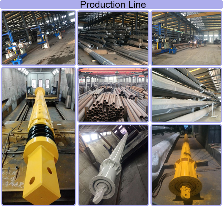 Black Rotary Piling Rig Friction Kelly Bar , Rotary Drilling Rig Components 377mm