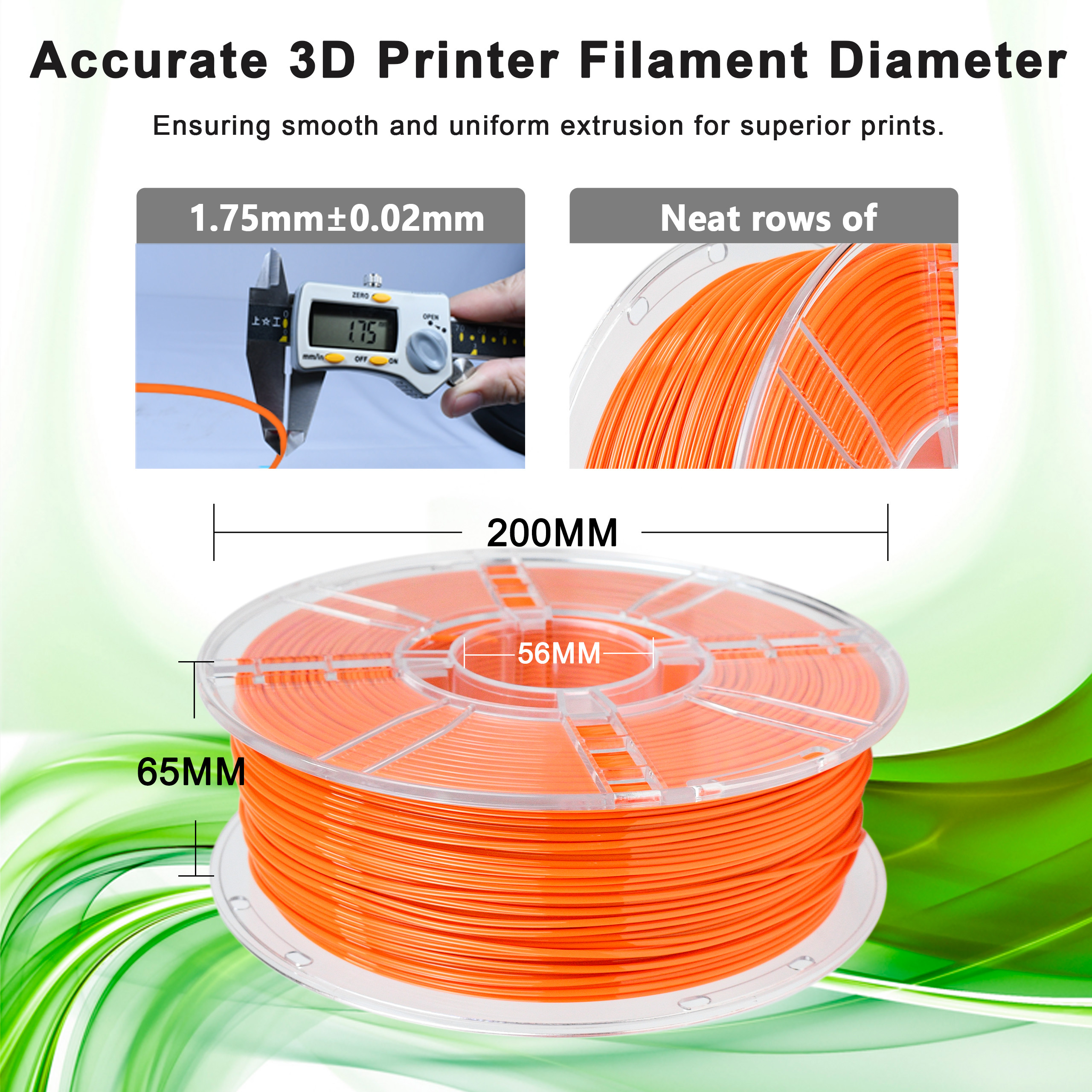 3D Printing Filament Orange PETG Filament 1.75mm 1kg FDM Forming Technology