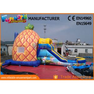 PVC Tarpaulin Inflatable Combo Games Inflatable Spongebob Bouncer With Slide