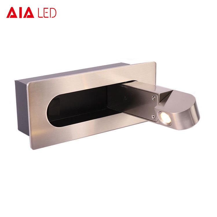 Modern recessed mounted led headboard wall light/hotel led wall reading light/led bed wall lamp