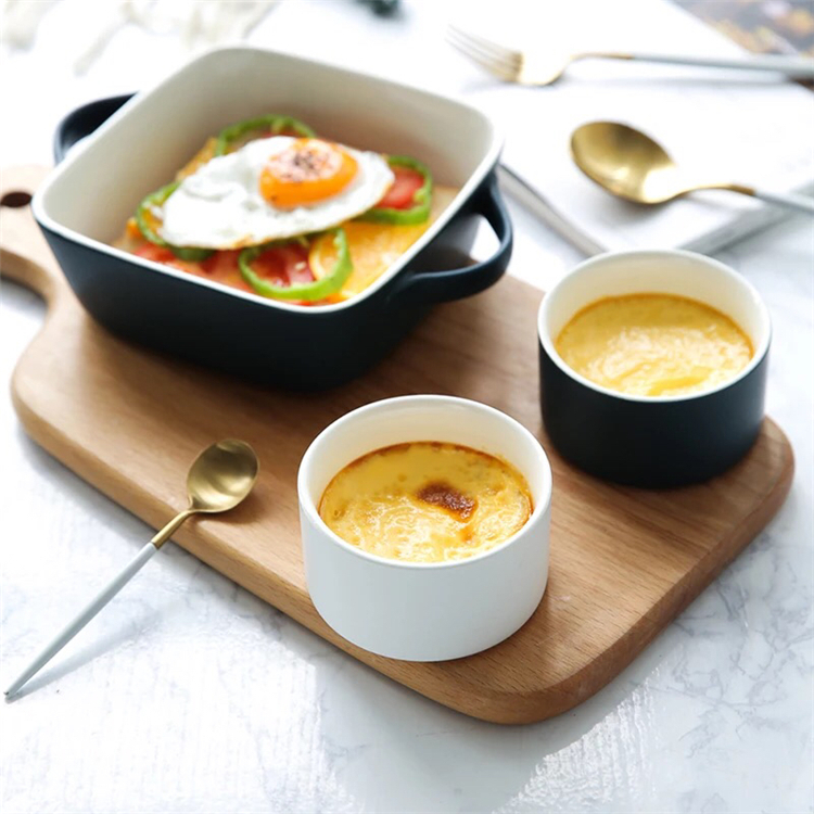Nordic Style Matt Glaze Ceramic Bakeware Sets Pan Nonstick For Home Hotel Restaurant