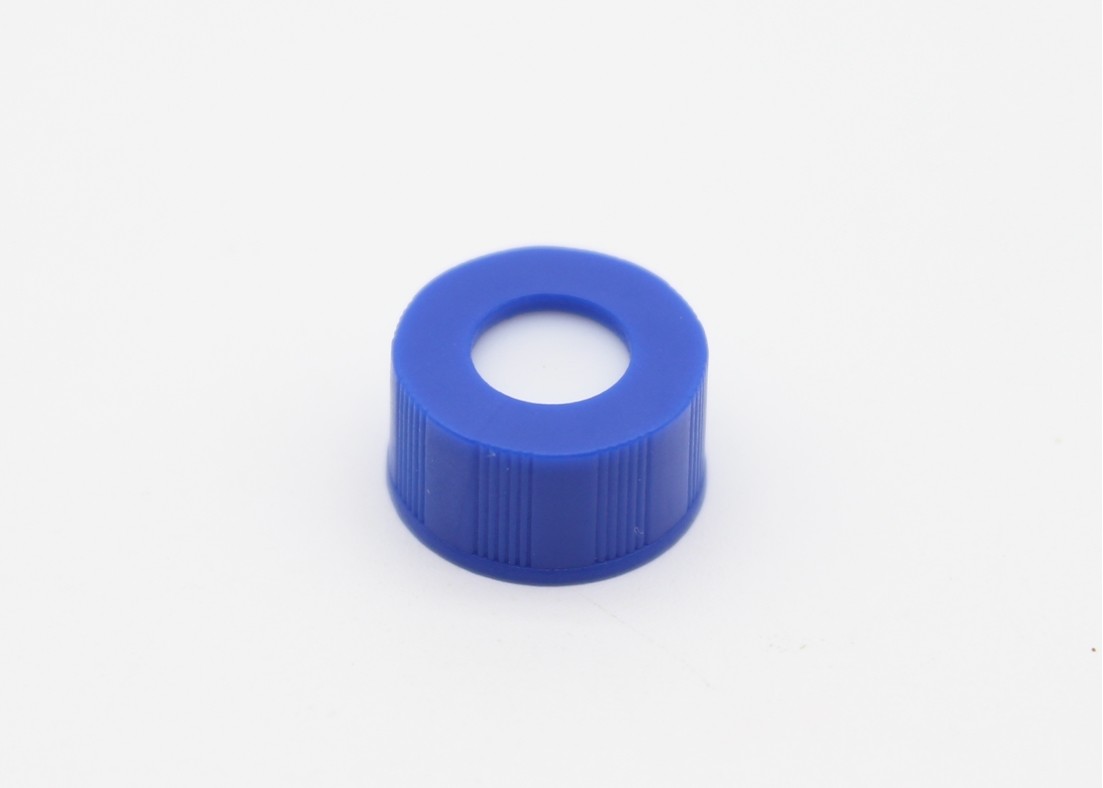 9mm Plastic Screw Caps PP Material Blue Color For Chromatographic Bottle