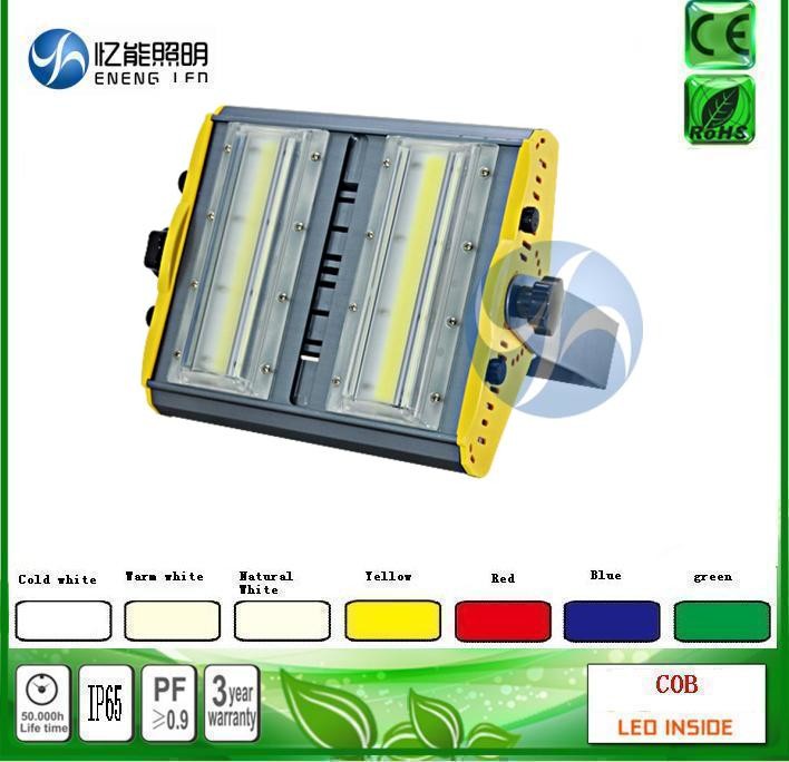 Bridgelux cob 100W 120W led cob flood light led Tunnel lamp140LM/W Red green green blue yellow color with AC85-265V