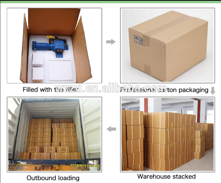 Battery Powered Plastic Strapping Tool for Packaging and Sealing Portable and Rechargeable Strapping Machine for Large Volume Operations 0.6-1.05mm