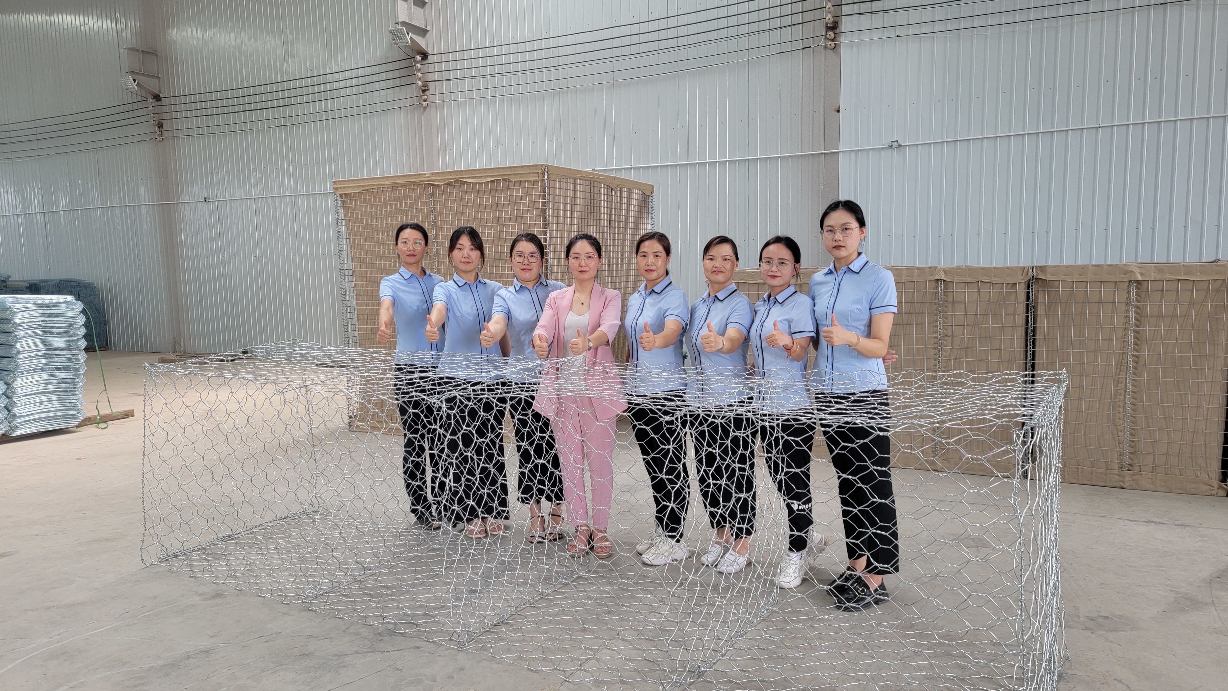 Factory Supply Green Defensive Barrier Wholesale Welding Wire Mesh Sand Barrier Wall Bastion