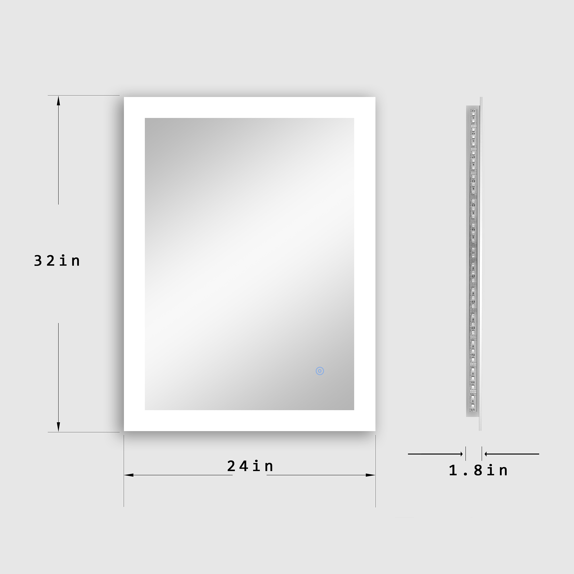 Hotel LED Bathroom Mirror Light EMI.18 with 5mm Copper Free Mirror
