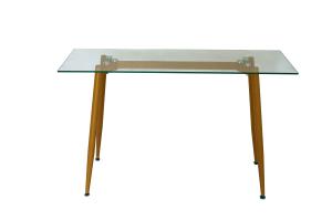  Y Shape Frame 710mm Height Dining Table Tempered Glass Top Manufactures
