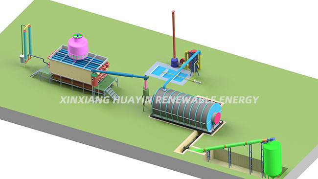 10 Tpd Waste Tyre Pyrolysis Plant Batch Type Pyrolysis Tyre Recycling Plant