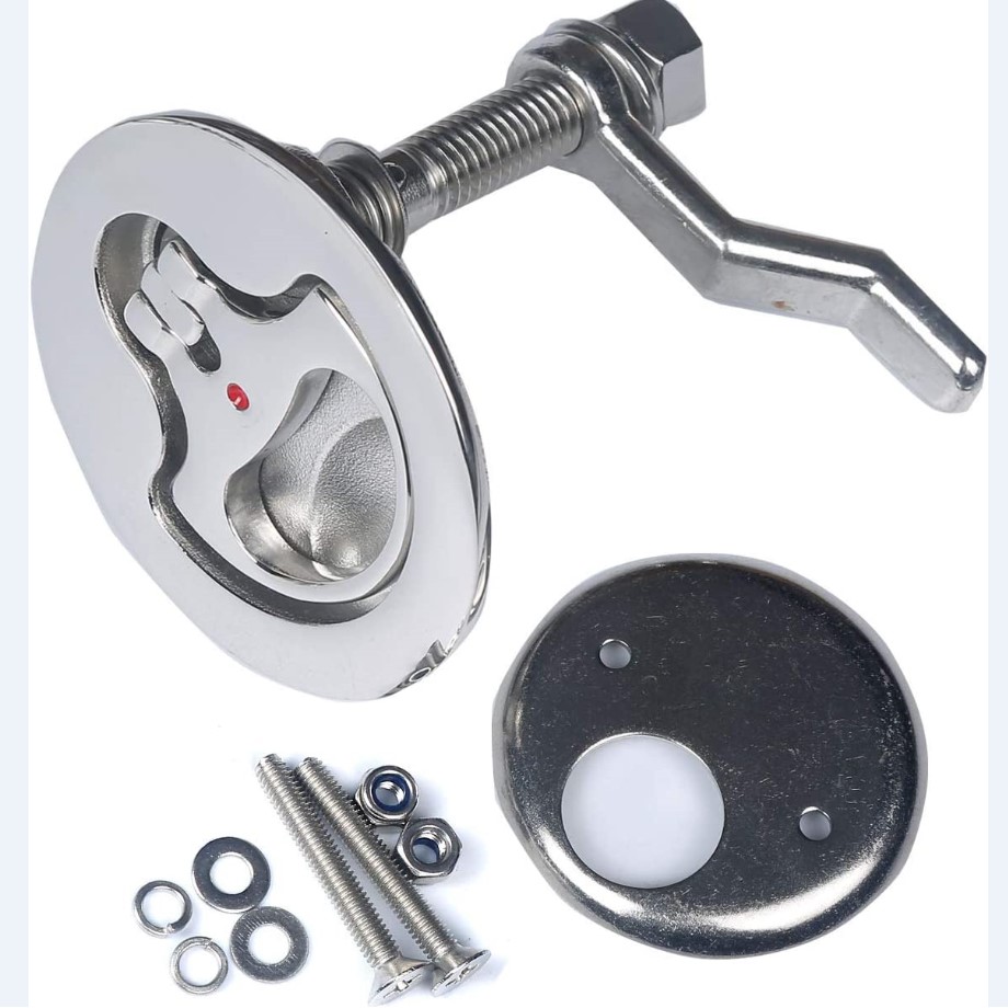 Marine Hardware Aisi 316 Stainless Steel Marine Boat Hatch Latches Turning Lock Lift Handle