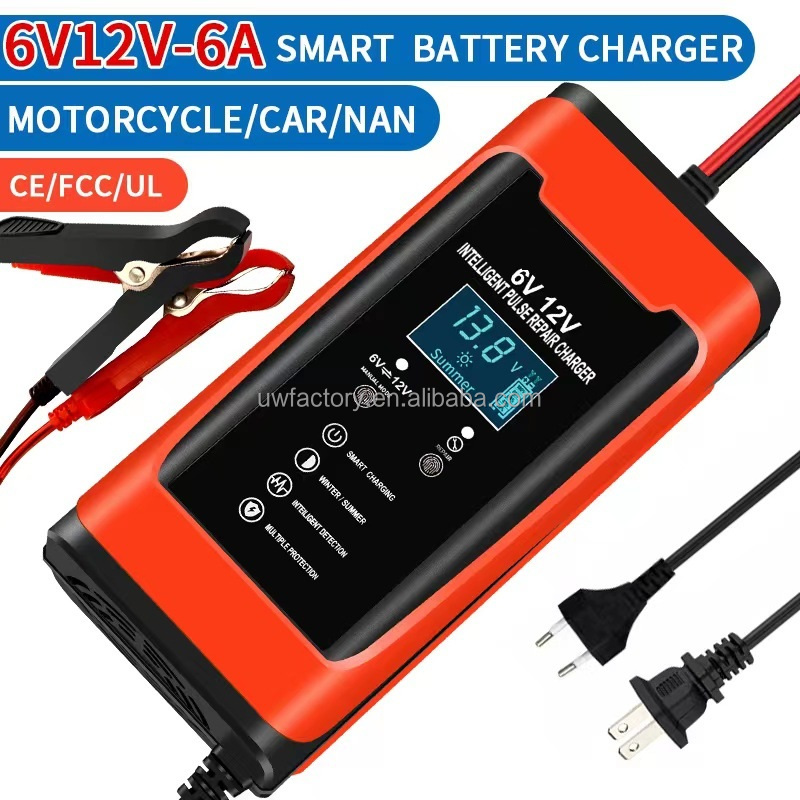 6V 12V Smart Battery Maintainer Battery Chargers for Cars Motorcycles ATVs Lawn Mower and More Long-lasting Battery Life