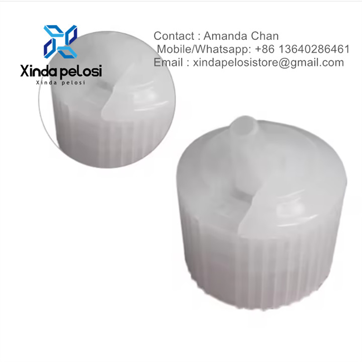 Custom White Plastic Battery Detergent Turret Flip Cap For Squeeze Bottle