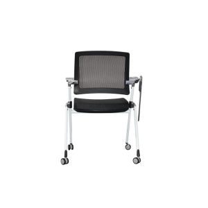 Meeting Room Backrest Mesh Training Chair With Foldable Writing Table