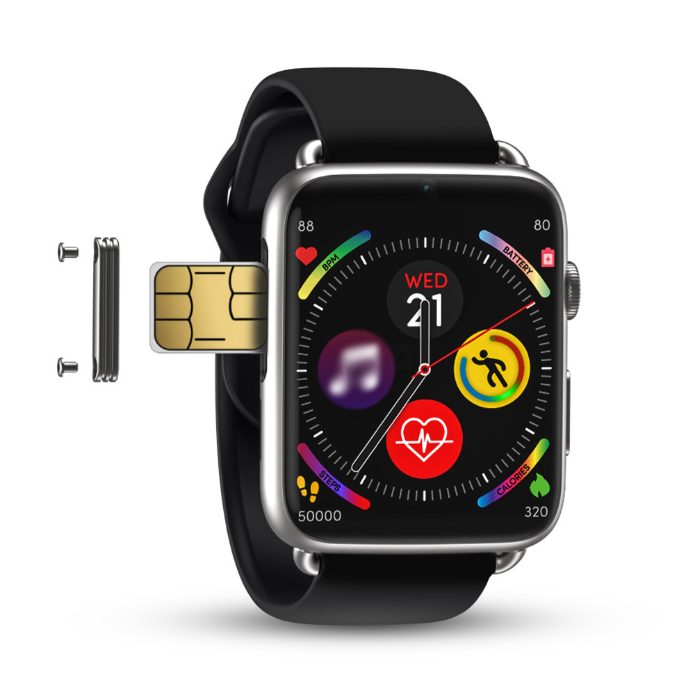 Black Gps Android 7.1 Smart Watch With Sim Slot Intelligent Immunity Monitoring