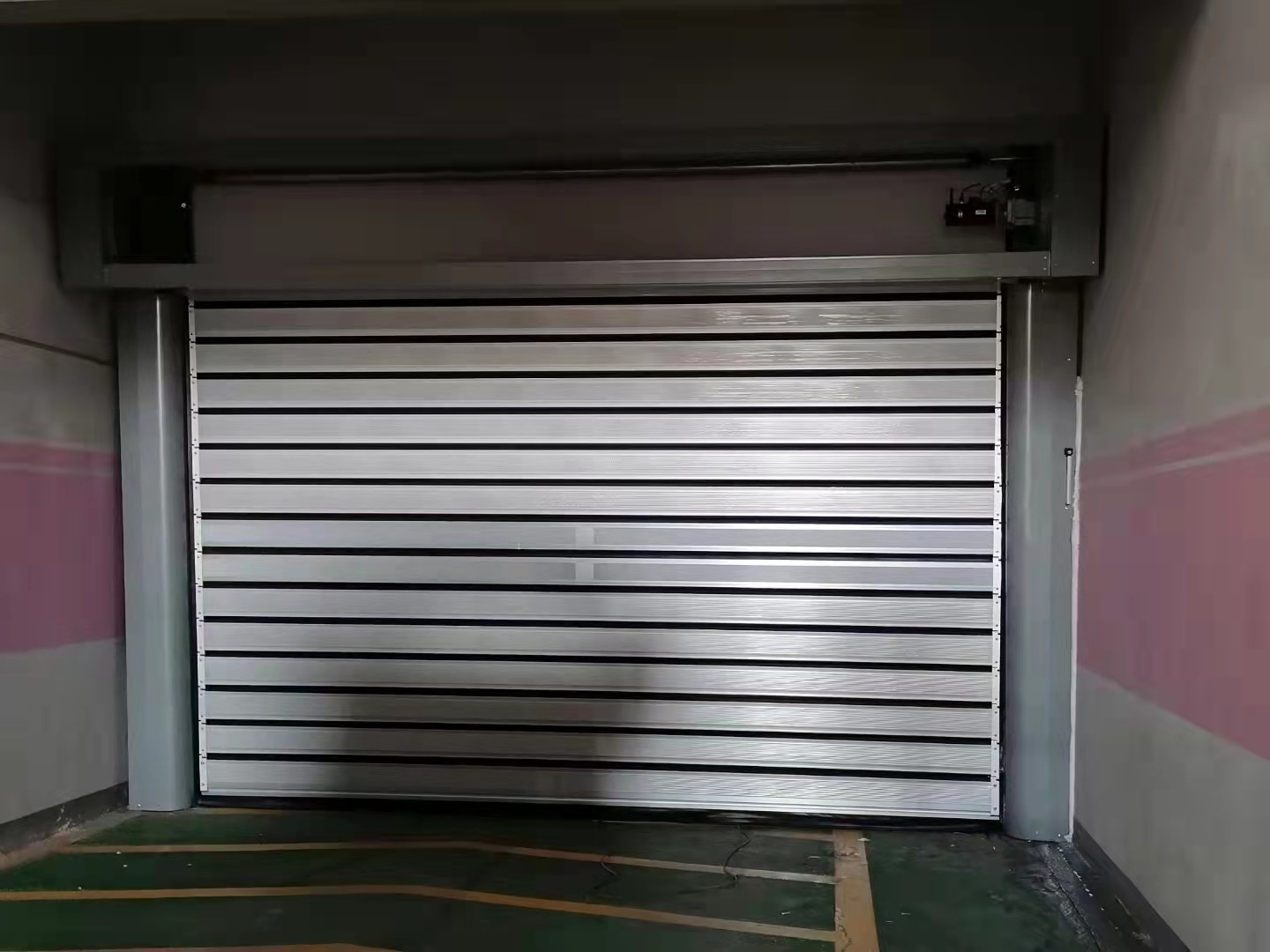 Spiral Aluminum Alloy Radar High Speed Roller Shutter Door For Warehouse