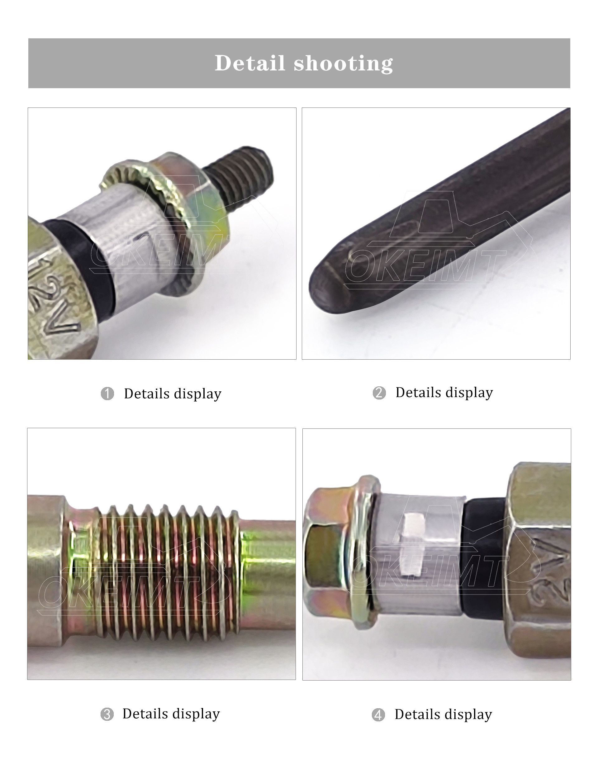 Excavator Engine Spare Parts Kubota Short 12V Glow Plug