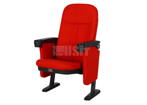 Commercial Grade Theatre Seating Chairs , Theater Room Seating Cold Rolled Steel Frame