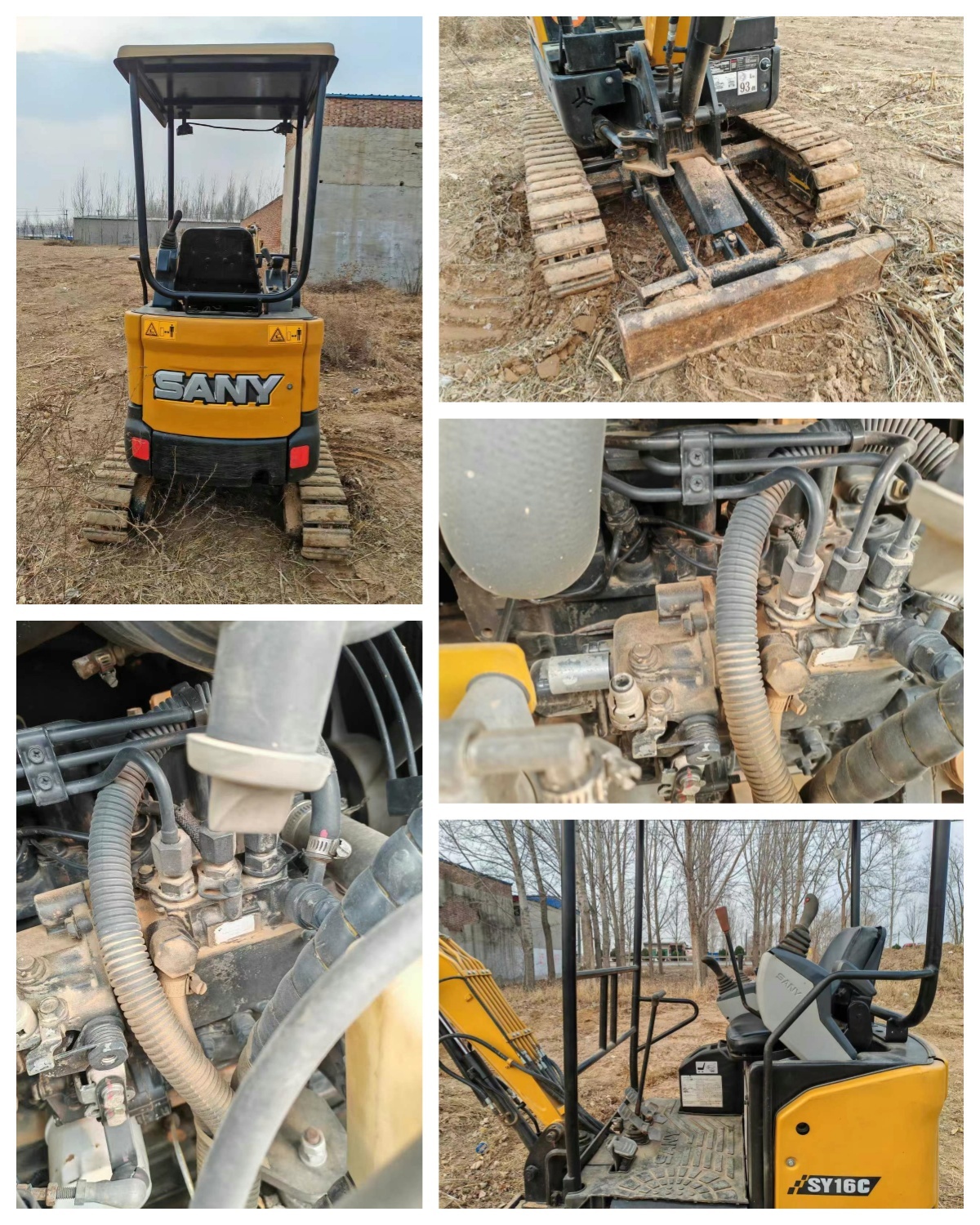 Used SANY SY16C Mini Excavator | 1.6T Capacity, Full Service | Landscaping, Utility, Construction