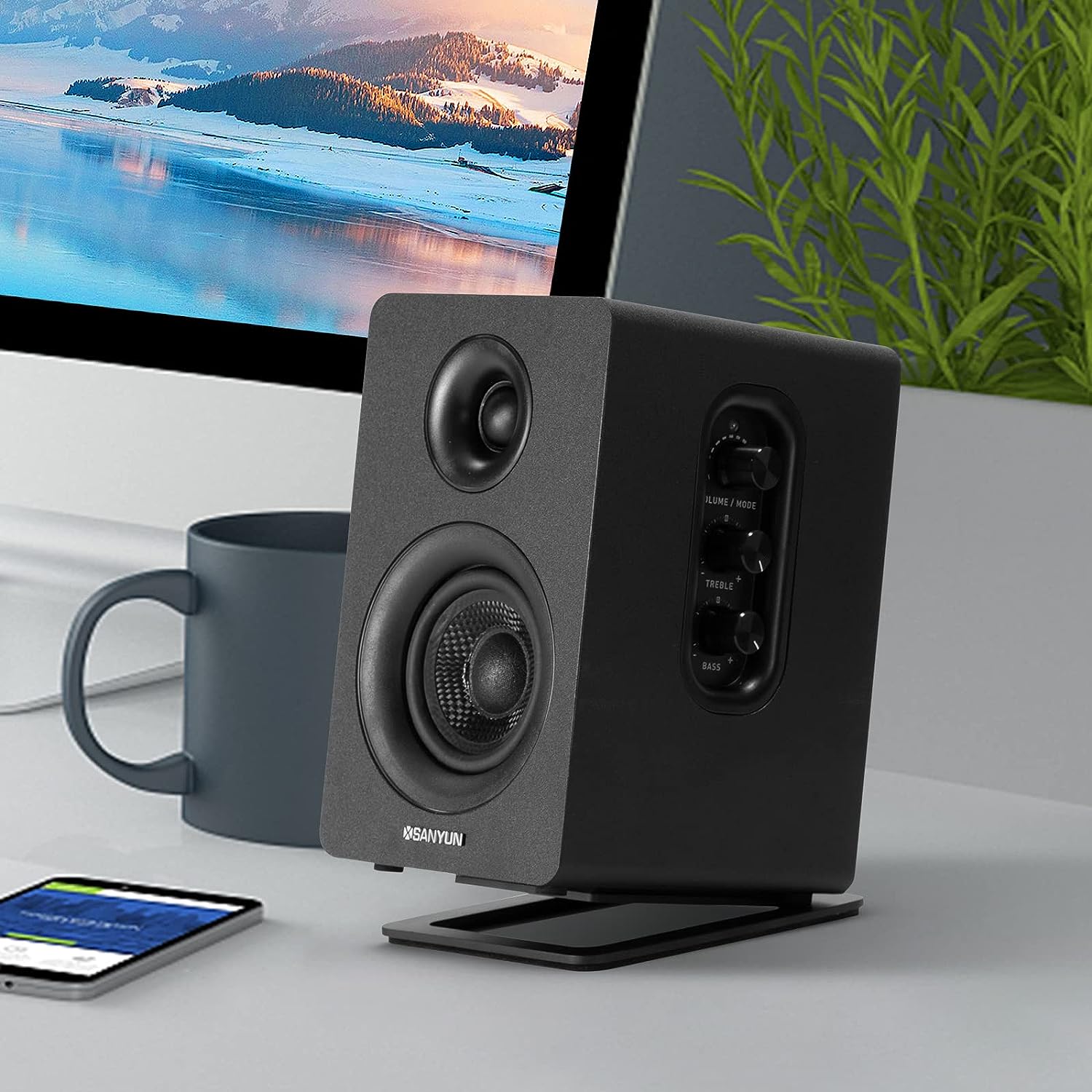 Fixed Support Desktop Speaker Stands for Bookshelf Speakers Studio Monitors Included Hardware
