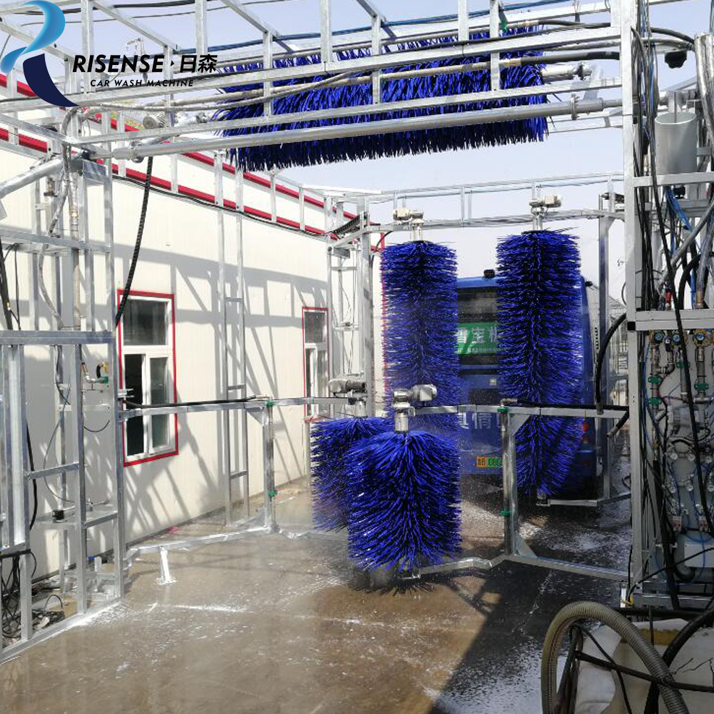 9 Brushes Full Automatic Car Wash Tunnel With Dryer Output Power 1500W