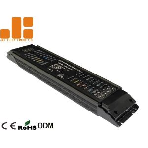 Max 200W Black DALI LED Driver , DC12V / DC24V PWM Signal Strip Light Dimmer