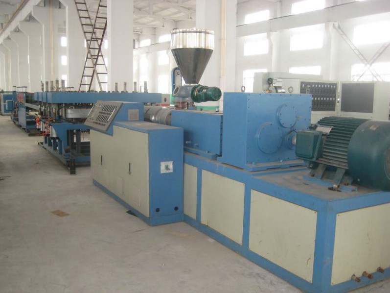 Double Screw Wood Plastic Composite Extrusion Line , Foam Board Extruder Machine