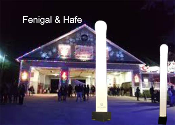 Battery Civilian Inflatable Light Tower With HMI575W For Exhibition Steep