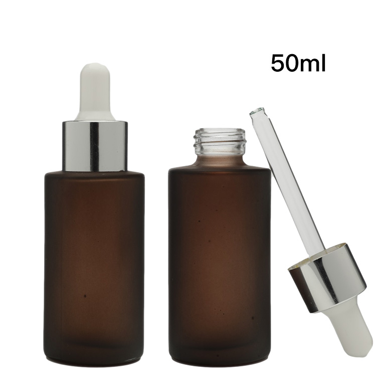 30ml Serum Dropper Bottles Frosted Colorful Skincare Packaging Glass Essential Oil