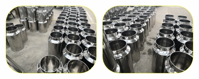 Thickness 0.6mm Silicone Seal 1 Gallon Stainless Steel Milk Can 201