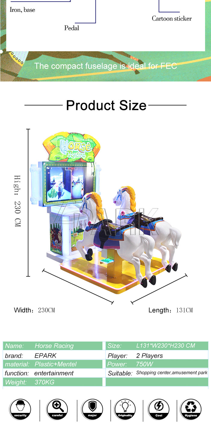 Coin Pusher 3d Swing Horse Racing Games Machine Moto Video Car Simulator