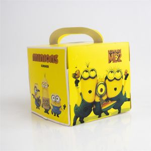Recyclable Cupcake Packaging Boxes Custom Logo Handling Animated Cake Box