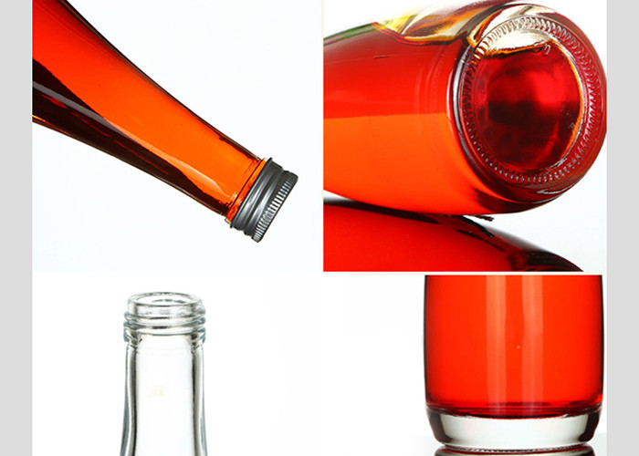 330ml 500ml Glass Whiskey Bottle / Elegant Clear Glass Wine Bottles