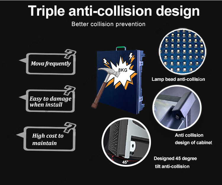 500x500mm Rental Led Display Indoor Outdoor P2.97