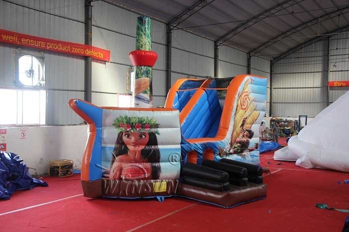 Ship Style Inflatable Dry Slide , Waterproof PVC Large Blow Up Slide