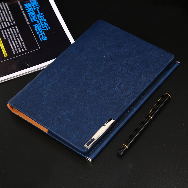 A5 Customized Logo PU Leather Notepad with 100 Sheets Inner Pages and Daily Weekly Monthly Planner