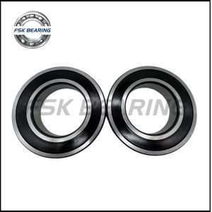 Black Chamfer 6217 2RS Deep Groove Ball Bearing Rubber Seal Low Noise For High