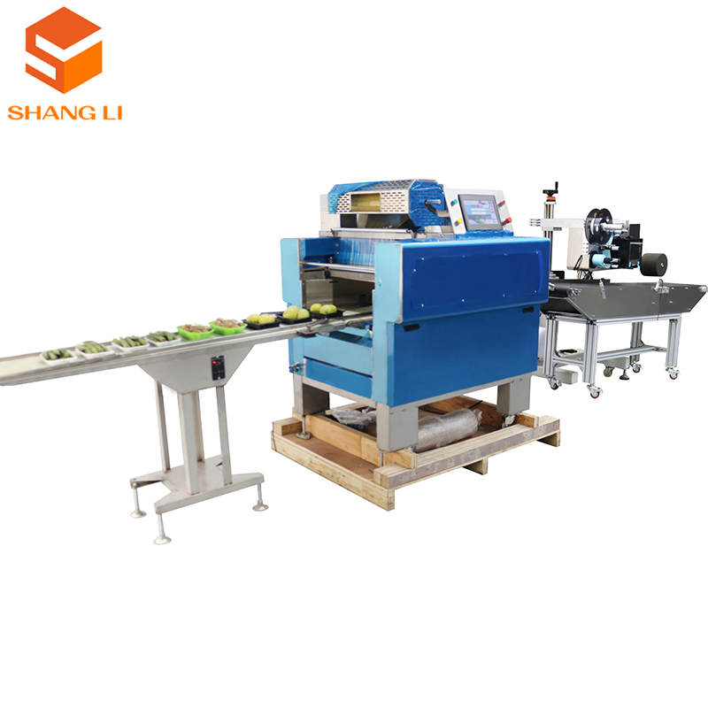 Video Outgoing-Inspection Wood Packaging Meat Processed Labeling Machine with Printer and Scale