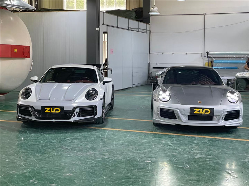 Auto Parts for Porsche 911 992 Body Kit 911 992 Turbo Upgraded Techart Style Front and Rear Bumper Cover Body Kit