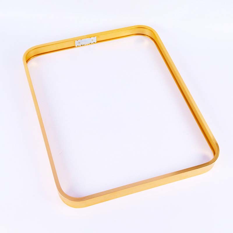 Brushed Bending Aluminium Square Mirror Frames Rectangular Rounded Corners