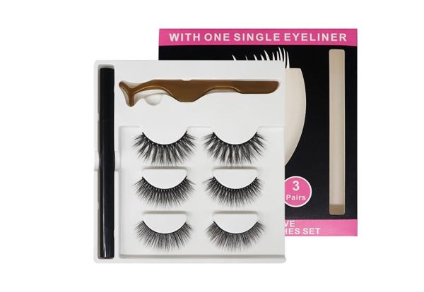 Wholesale Magnet False Mink Eyelash Set Lash Eyeliner Magnetic Eyelashes With
