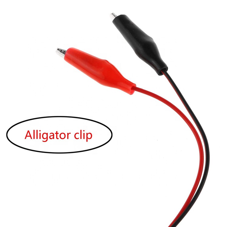 Crocodile Clamps Alligator Clip to USB A Male Test Wire Adapter Cable for Testing Circuit