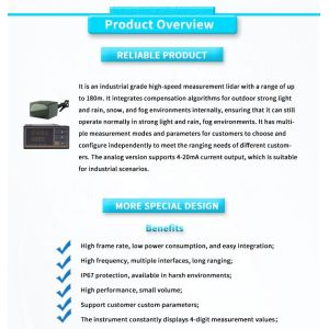 UNIVO UBJG-04Y 180m Rangefinder with Digital Display Instrument and UART