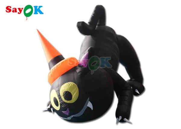Quality Halloween Cartoon Animal Model Inflatable Black Cat Halloween Yard Decoration for sale
