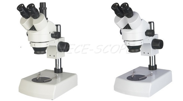 Light Compound Stereo Zoom Microscope For LED Components Transmit Halogen Lamp