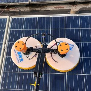 PV Module Solar Panel Cleaning Double Head Extensional Cleaning Robot with