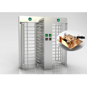  Amusement Parks Turnstile Barcode Scanner High Security Dual Full Height With Fingerprint Scanner Manufactures