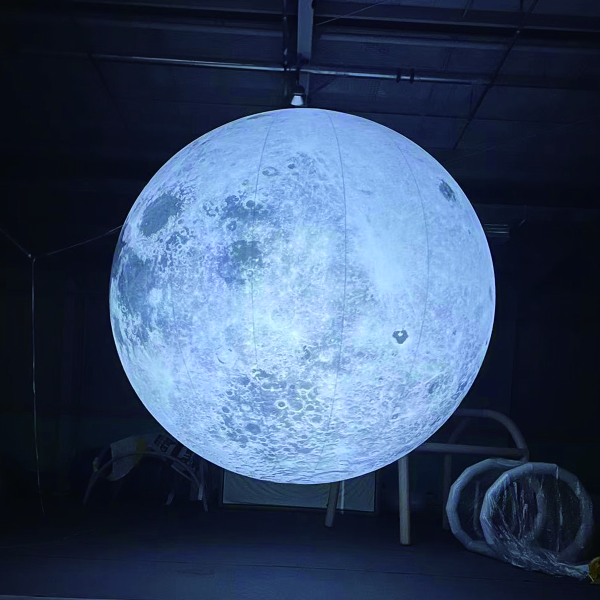 Customized Giant Inflatable Moon Planet Ball Advertising Helium Inflatable Moon Balloon with LED