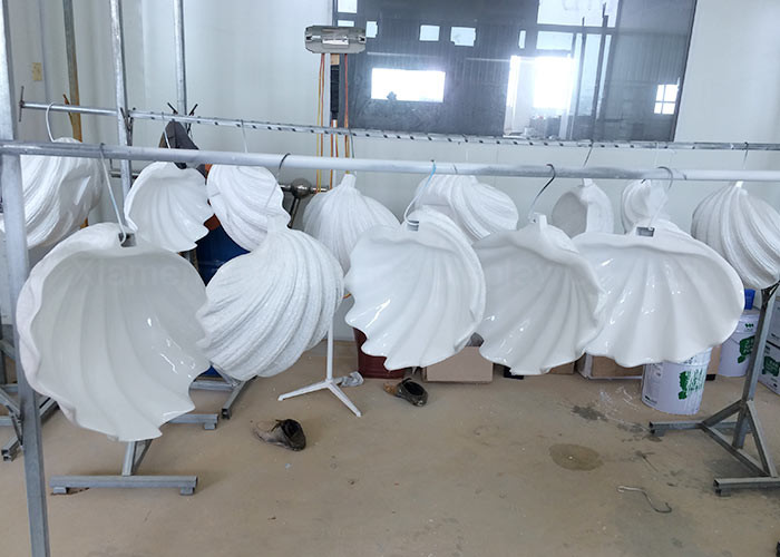 Fiberglass Display Props Oversize White Fiberglass Shell Artifical Shell