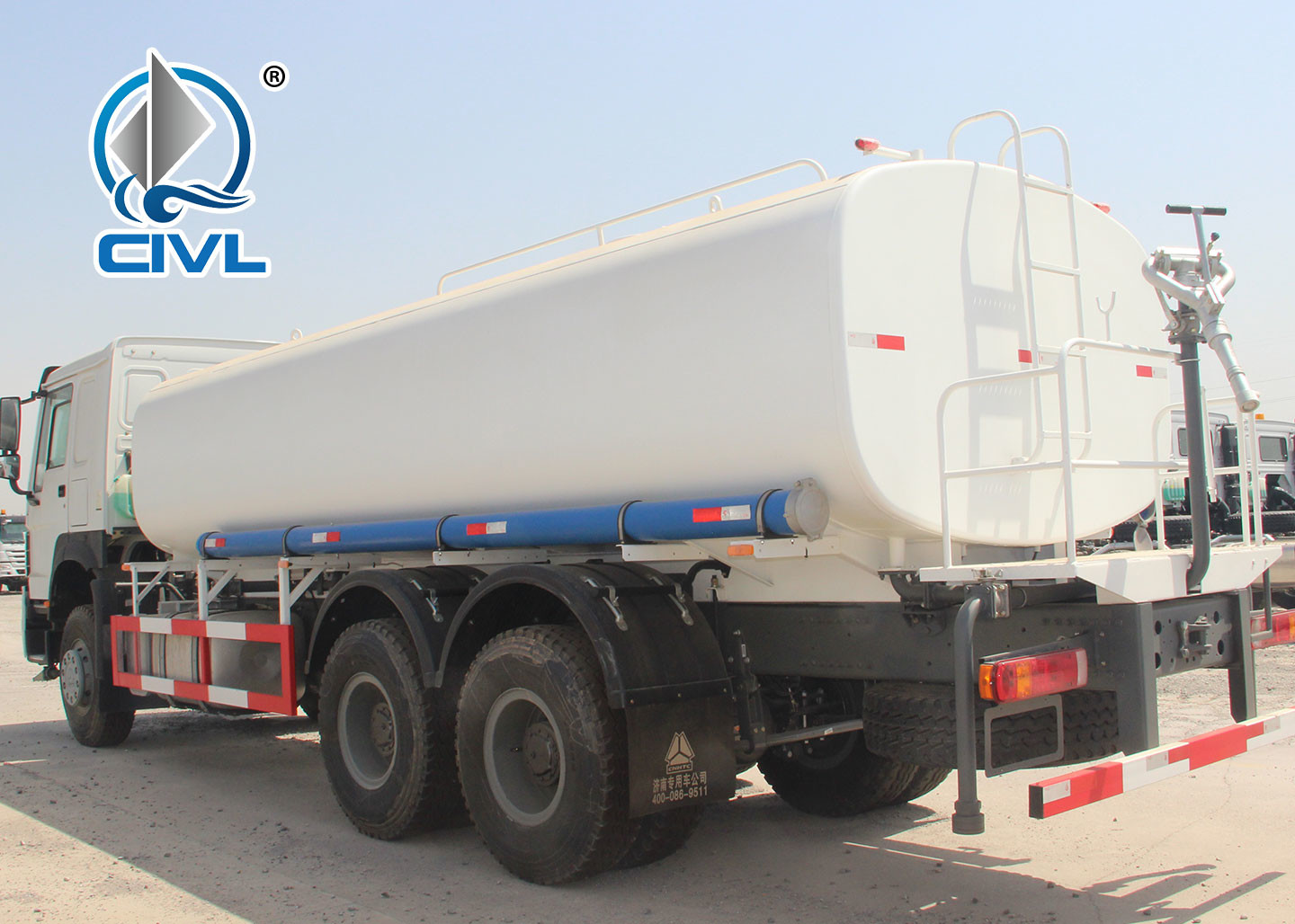 16000L Potable Water Truck With Front Spray And Rear Spread Sprinkler 6x4
